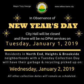 New Year's Day Curbside Collection 